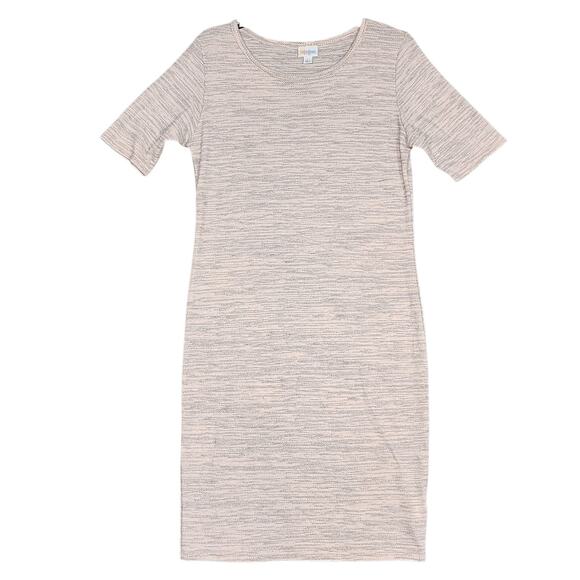 Lularoe Julia Knit Dress Scoop Neck Soft Heathered Pink Size Large - Picture 1 of 9